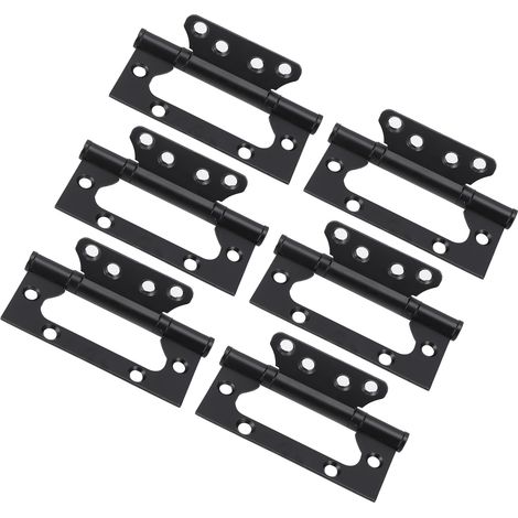 3er-Set Türscharniere aus Zinklegierung, flach, geräuschlos, mit Kugellager, für Fensterbeschläge, schwarz (1/5)