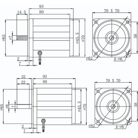 Moteur à vitesse lente 220 V CA 15 W, motoréducteur 3IK15GN-C à vitesse fixe + réducteur (1/5)