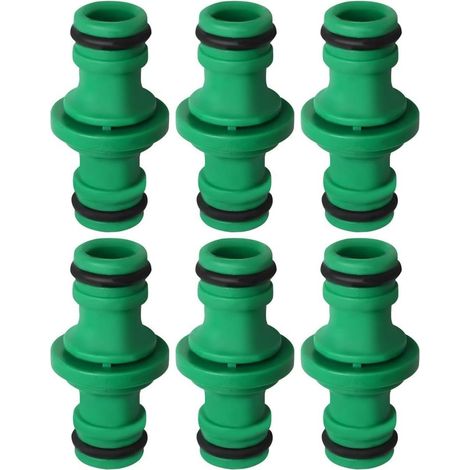 Stück Doppelrohrverbinder, doppelter männlicher Schlauchverbinder, Kunststoffschlauchanschlüsse zum Verbinden von Gartenschläuchen (grün)