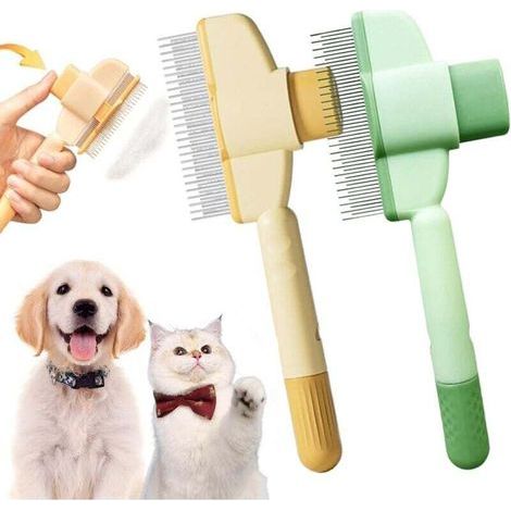 Tierbürste - Haarfangbürste, Anti-Haarbürste für Katzen und Hunde, entfernt bis zu 95 % der losen Haare, sanfte und effektive Fellpflege für alle Felltypen (2 Farben)