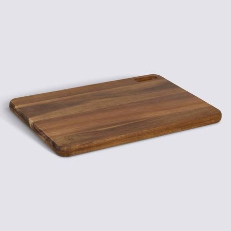 Planche à découper en bois d'acacia coloris bois foncé - Longueur 35 x Profondeur 25 x Hauteur 2 cm (1/4)