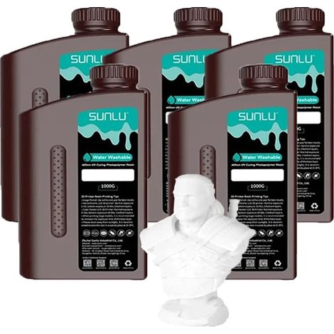 Resina 3D, simile all'ABS, lavabile con acqua, bianca (lavabile con acqua) (1/2)