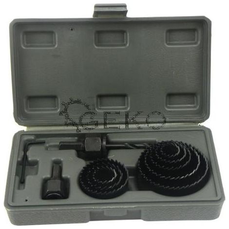 Geko G30001 - Jeu de scies à découper (11 pièces, 19-64 mm), multicolore