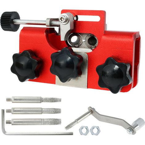 Aiguiseur de chaîne de tronçonneuse portable, rouge, outil de meulage