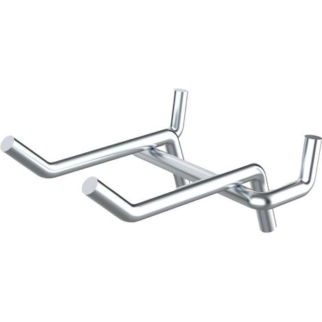 Gancho doble de acero Milwaukee Packout para tableros Toolguard, 12 unidades.