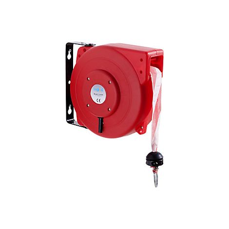 Enrollador de cadenas  automático  con cinta delimitadora roja
