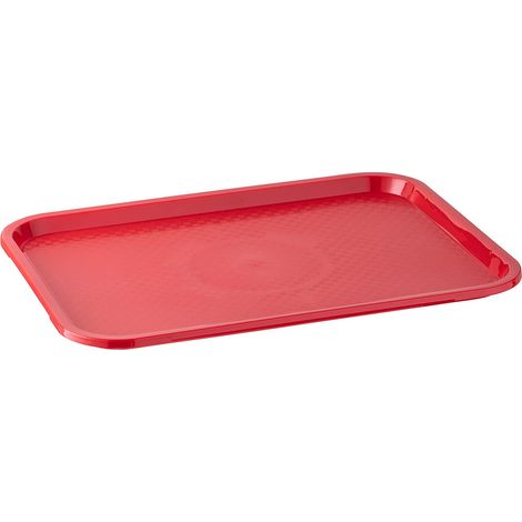 APS Vassoio Fast Food, infrangibile e lavabile in lavastoviglie, Made in Germany, 41 x 30,5 cm, altezza 2 cm, rosso (1/5)