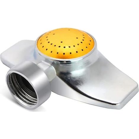 Arroseur métallique à 360 degrés, petit arroseur de jardin pour petite pelouse, arroseur circulaire à jet d'eau doux pour jardin (1, jaune) (1/5)