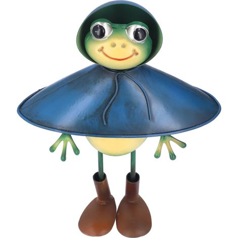 Geschnitzter Frosch aus Eisen, Gartendekoration, Tierfigur aus Metall, Tischdekoration für Zuhause (1/5)