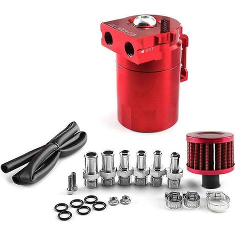Separador de aire de motor transpirable Red Car Universal de 300 ml con orificio de ventilación (1/4)