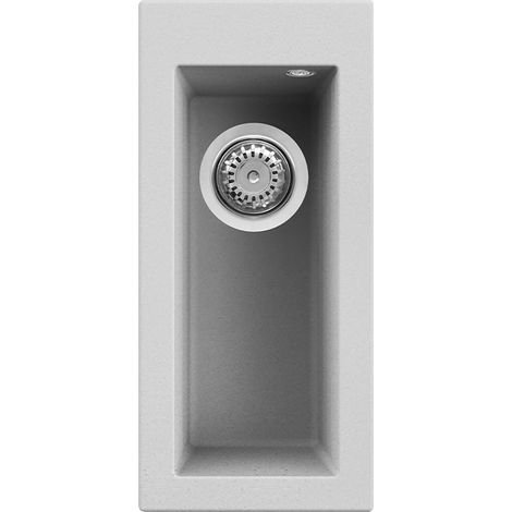 Lavello Elleci Incasso 1 vasca 23x50 Quadra 50 Metaltek Grigio Aluminium LMQ05079 (1/3)