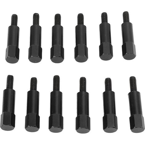 Satz mit 12 Mini-Sechskantschrauben für schwarze Ventildeckel, kompatibel mit Ford SB 260 289 302 351W.
