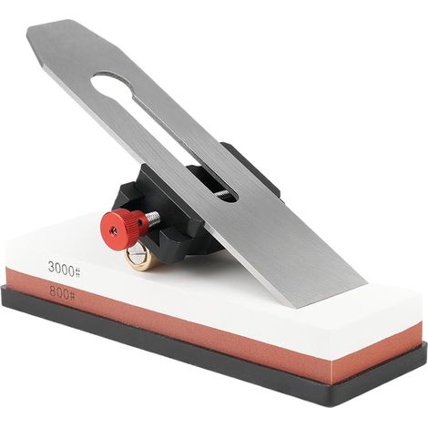 Guide d'affûtage - Aiguiseur de burin en alliage d'aluminium - Aiguiseur de charpentier précis réglable - Support avec jauge d'angle pour le travail du bois - 8,5 x 3,8 x 4,9 cm (1/5)
