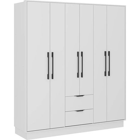 Armadio 6 ante e 2 cassetti L162 Bianco - FEOVA (1/4)