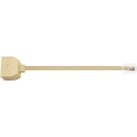 Adaptateur RJ11 6P4C Double Port Jack M/F Séparateur Câble Téléphone Beige
