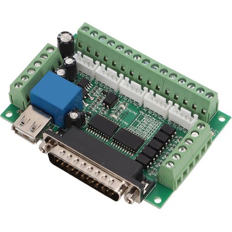 5-Achsen-Schrittmotortreiber-Schnittstellenplatine mit Optokoppler-Isolationsplatine, USB-DB25-Kabel, grün (1/5)