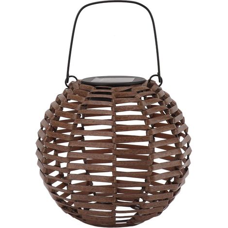 Lampe solaire suspendue LED étanche en osier pour éclairage extérieur, lampe décorative pour jardin, pelouse, terrasse - AquaForge (1/5)