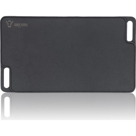 BBQ-Toro Gusseisen Grillplatte mit Griffen, 45 x 25,5 cm, BBQ Plancha pre-seasoned