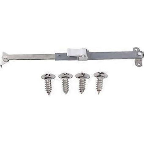 Butée de fenêtre - Bloque-porte - Butée de porte - Alliage d'aluminium - Argent - Fixation pour portes et fenêtres - Réglable - Sécurité enfant
