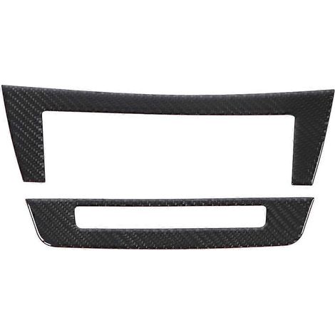 Garniture de panneau de commande central en fibre de carbone pour console centrale de voiture Mercedes-Benz W204 style classique (1/4)