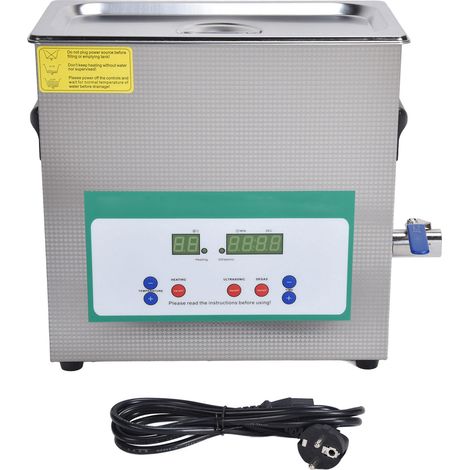 Nettoyeur Ultrasonique 6,5L avec Minuteur et Mode Veille, Machine de Nettoyage 180W, Prise UE 200-240V 50Hz (1/5)