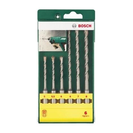 Set di punte per martello SDS plus, 6 pezzi, da 5 a 8 mm, 110 mm, da 6 a 10 mm, 160 mm (1/2)