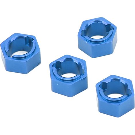 Professioneller 7-mm-Sechskantadapter für ferngesteuerte Räder aus Aluminiumlegierung, kompatibel mit dem FMS FCX24 1/24 ferngesteuerten Auto, blau. (1/5)