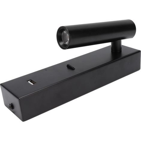 LED-Wandleselampe, schlicht und elegant, zur Wandmontage, mit Schalter und USB-Anschluss für das Schlafzimmer, 100–240 V (1/5)