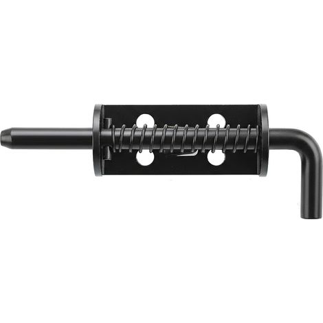 Loquet Porte en Métal Massif Longueur 9 cm, Verrou Porte Exterieur/Coulissante Noir Antirouille pour Portes, Fenêtres et Clôtures