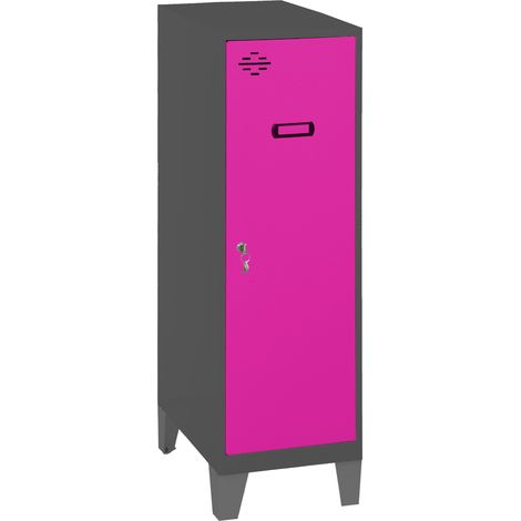 Simonrack Mini armadietto in metallo rosa con serratura e sfiato
