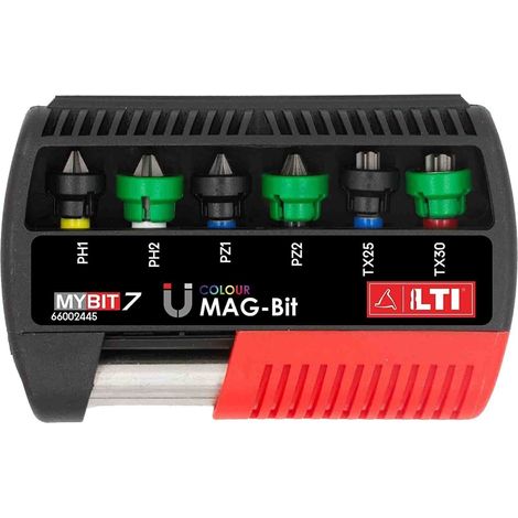 LTI By Krino 66002445 - Set Inserti Mag-Bit Con Portainserto Magnetico, MyBit7 - 7 Pezzi (1/5)