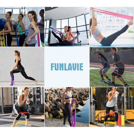 Bandes De Résistance - Silicone Alimentaire - Pour Fitness Et Rééducation - 3 Niveaux De Résistance - Lot De 3 (1/5)