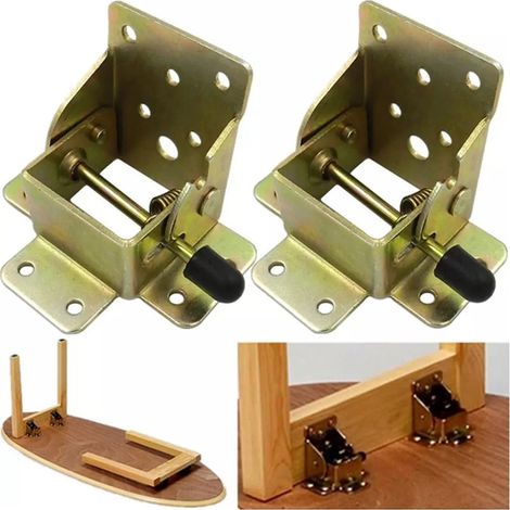 (1 paire) Extensions de pieds de table pliantes autobloquantes à 90 degrés pour charnières de table et de lit, (1/5)