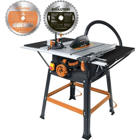 Evolution R255MTS Scie sous table de 255mm avec lame multi-matériaux et lame bois incluses (1/5)