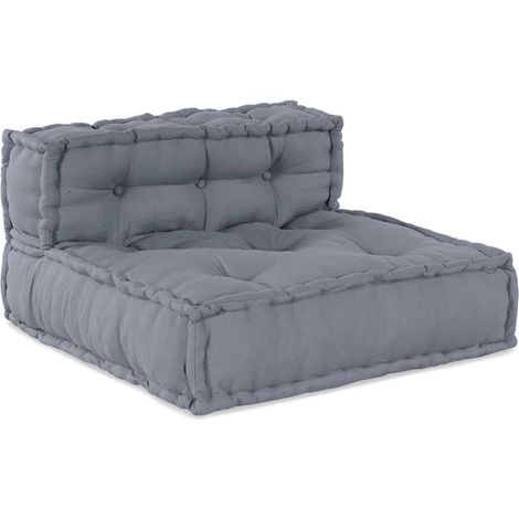 Maison Exclusive - Modulare Sofagarnitur Stoff Grau 210 x 140 x 5 (1/5)