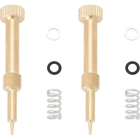Satz mit 2 Luft- und Kraftstoff-Mischschrauben für Vergaser, kompatibel mit Mikuni VM22, kompatibel mit YBR 125, M6 x 0,5, 42 mm Länge, für Motorradreparaturen, Rennwerkstätten oder (1/5)