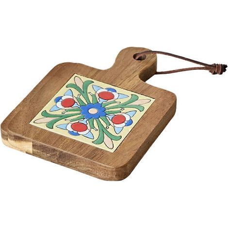 Dessous de plat isolants en bois massif, sets de table rétro pour la maison B