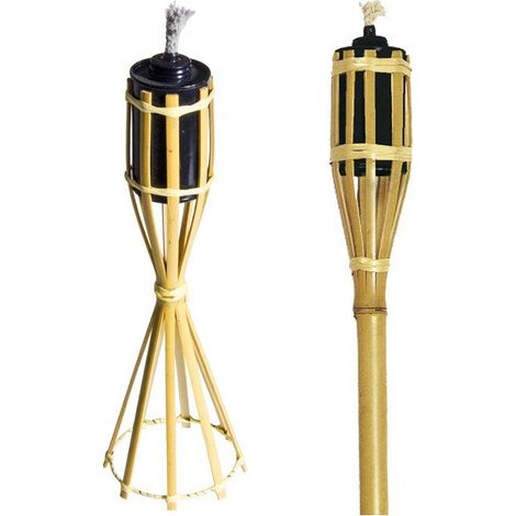 Torcia in Bamboo 180 cm - Atmosfera Perfetta per le Cene d'Estate (1/2)