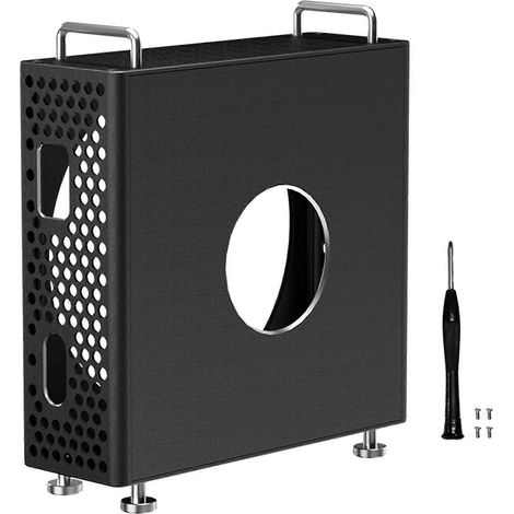 Aluminiumständer für Mac Mini M4, verstärkter Kühlkörper, elegantes Design, Stoßschutz, hohler Tischständer, robust und leicht. (1/5)