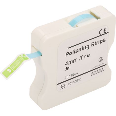 Irovami rouleau de bande de polissage dentaire en résine de 4 mm pour le ponçage et le meulage interdentaire des dents (bleu) (1/5)