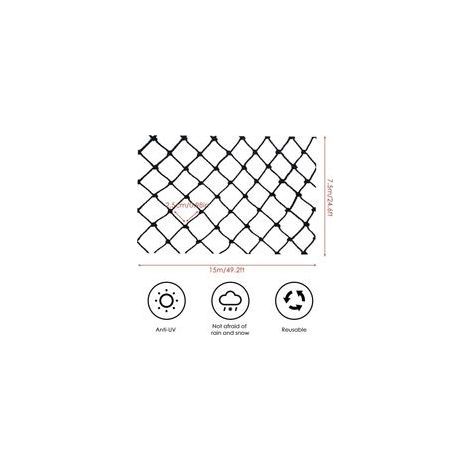 Filet Anti Oiseaux 7.5 x 15 m, Filet Protection Oiseaux, Jardin Filet Arbre Fruitier avec 10 Pcs Piquets de Jardin et 30 Pcs Attaches de Cable pour Plante, Arbre, Fruit, Légume, étang - Noir
