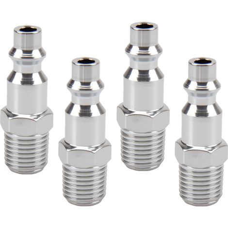Raccordo rapido per aria compressa, 4 pezzi raccordo rapido maschio americano da 1/4", ugello per compressore d'aria americano per aria compressa e raccordo per tubo flessibile del compressore, raccor