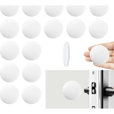 Bardusch - 16pcs Butee de Porte Interieur, Butée de Porte Murale Blanc,Arret de Porte, Butee de Porte Adhesive, pour Salle De Bain,Meubles,Murs (1/4)