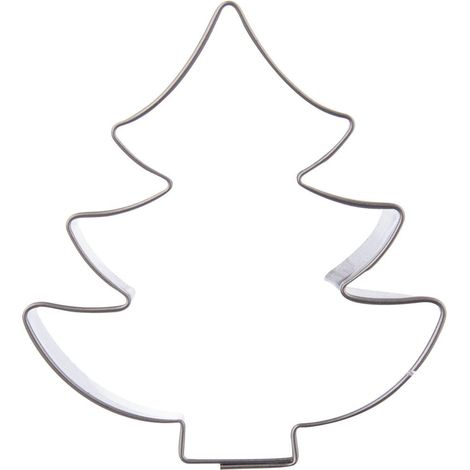 Cortador de galletas de acero con forma de árbol de Navidad de 4,6 cm (1/2)