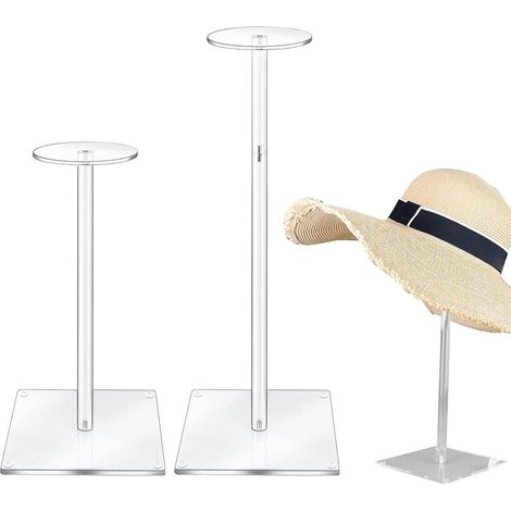 pour perruques et chapeaux Support ajustable en acrylique (1/5)