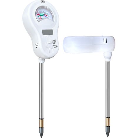 Professioneller 6-in-1-Bodenanalysator – pH-, Feuchtigkeits-, Temperatur- und Lichtanalysator für Gartenbau, Rasen, Zimmerpflanzen und Landwirtschaft – Alovez