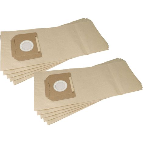vhbw 10x sacchetto compatibile con Bosch GAS 35 M, GAS 35 M AFC, GAS 35 L SFC+ aspirapolvere - 56cm x 20cm Marrone (1/5)