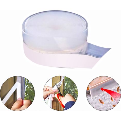 Bande d'étanchéité auto-adhésive en silicone pour portes et fenêtres (1/5)
