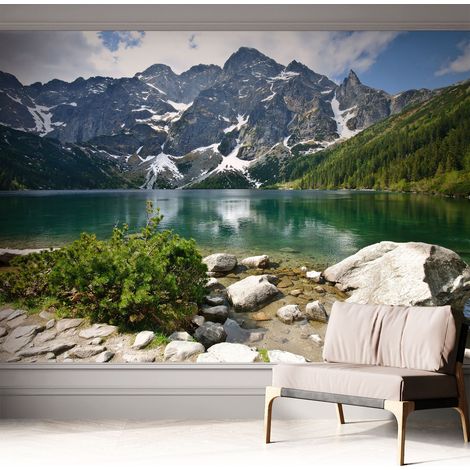 Carta da parati autoadesiva - fotomurale - decorazione parete - murale - adesivo da muro - Lago di montagna 312x219 cm (1/5)