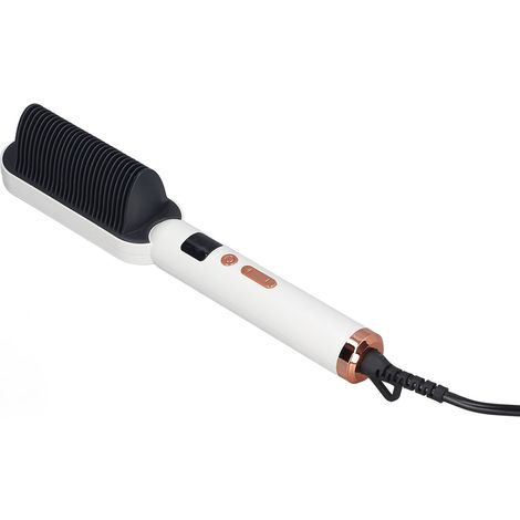 Peigne lisseur blanc, trois réglages de température, revêtement à ions négatifs, arrêt automatique, convient à une utilisation à domicile, en salon et en voyage, 220 V. (1/5)